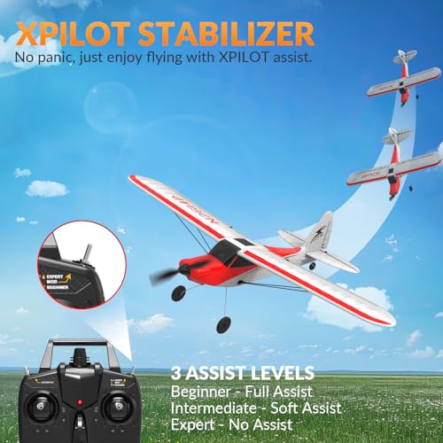 Red 500mm 4CH Remote Control Airplane with Prop Saver U385856