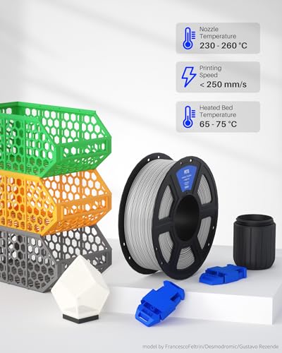 Black PETG Filament 1.75mm 2KG 2 Spool Y83711