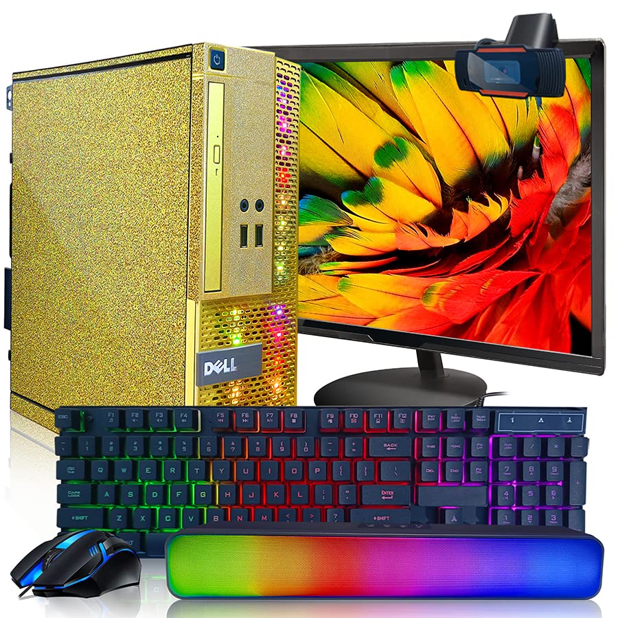 RGB Gaming Desktop PC, Intel Core i5, 16GB RAM, 512GB SSD, 24 Inch Monitor D866