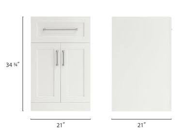 White 2-Door with Drawer Cabinet P726837