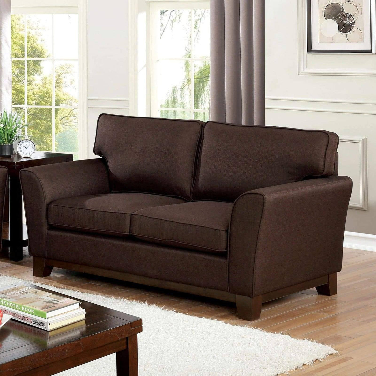 Brown Loveseat T555425
