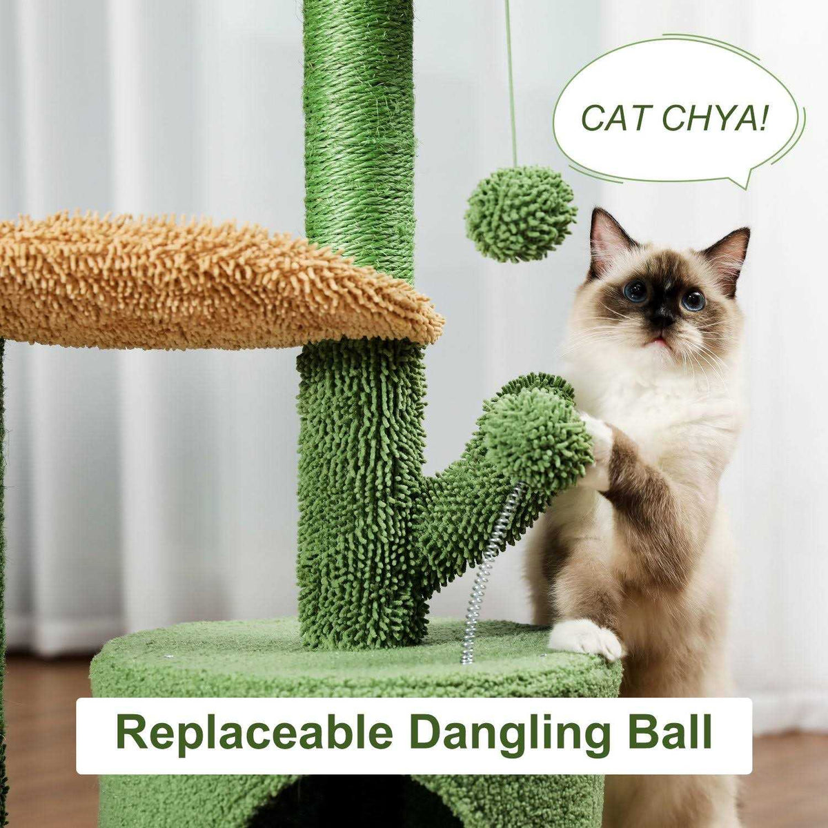 32 inch Cactus Sisal Cat Tree Tower R107