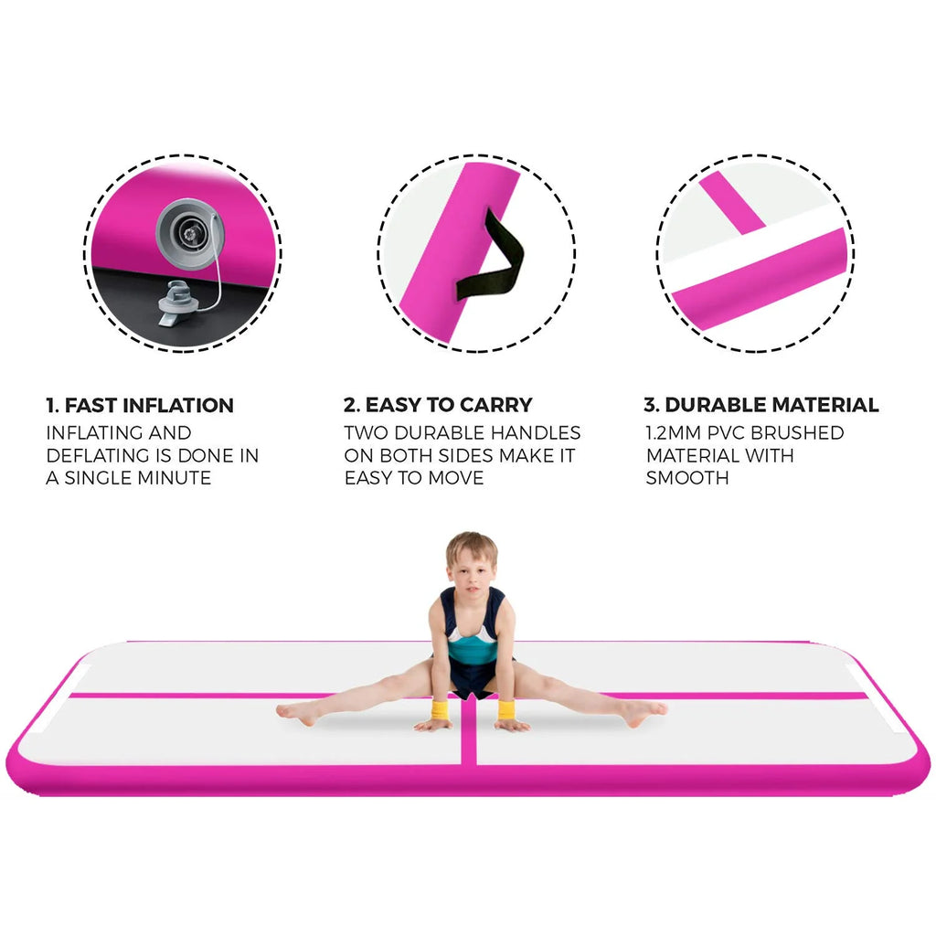 Pink Inflatable Gymnastic Air Track Mat S295686