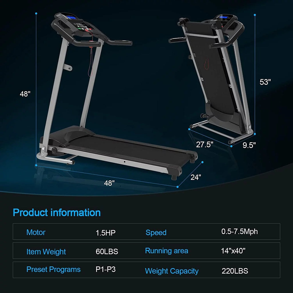 Folding Incline Treadmill with 12 Preset Programs K4726