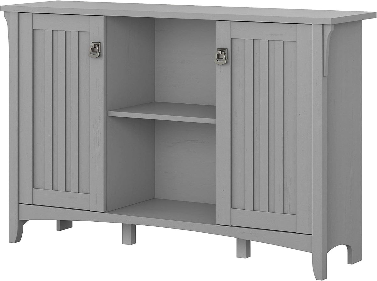 Gray Storage Cabinet with Doors and 6 Cube Organizer T183832
