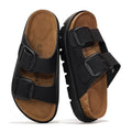 Genuine Leather Platform Sandals with Memory Foam Insole H901