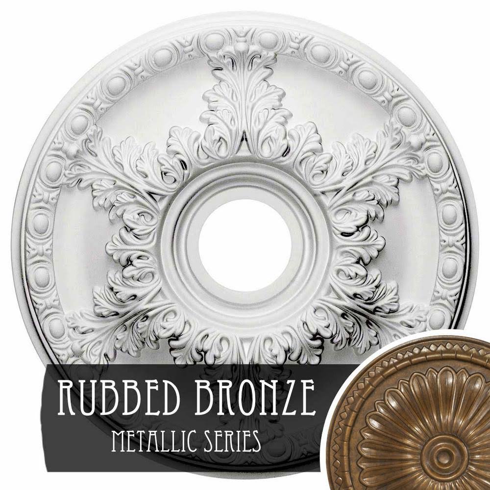 Granada Ceiling Medallion, Hand-Painted Rubbed Bronze K6558