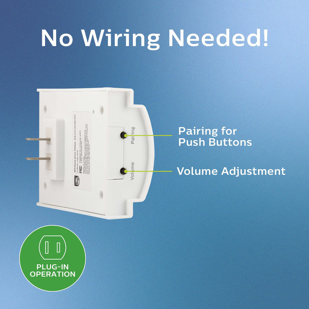 White Plug-in 2-Melody Doorbell Kit E354