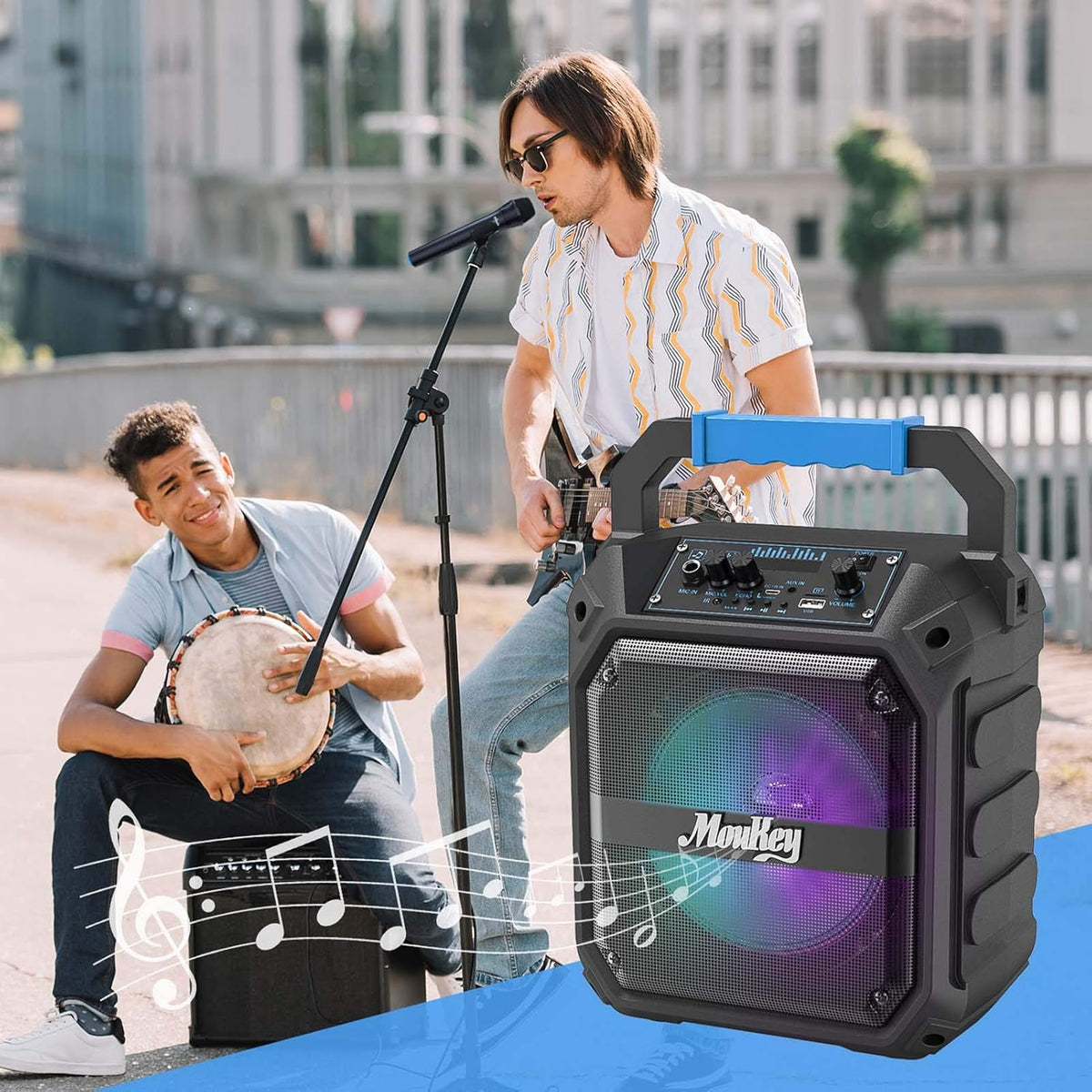 Portable Karaoke Machine with Bluetooth PA Speaker and Microphone C23720