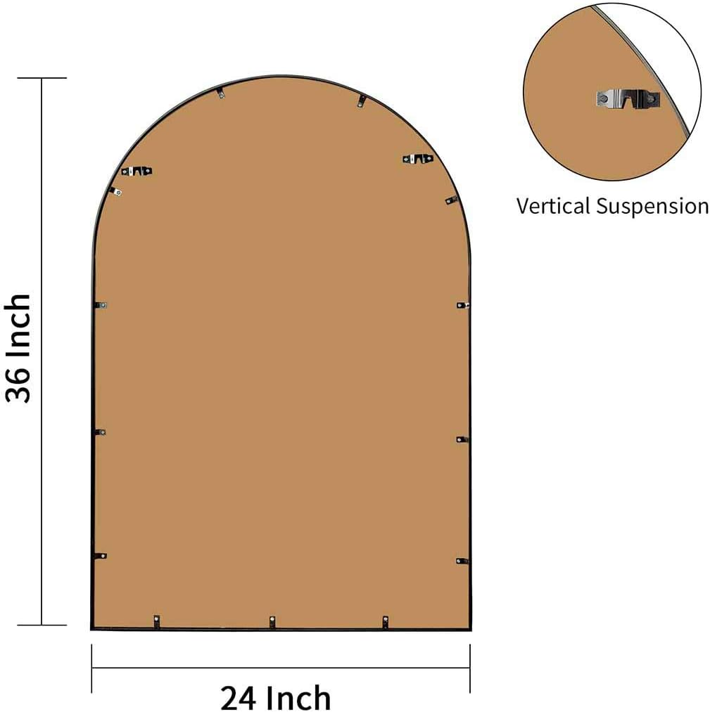 Black 24 x 36 Inch Wall Mounted Vanity Mirror S62984