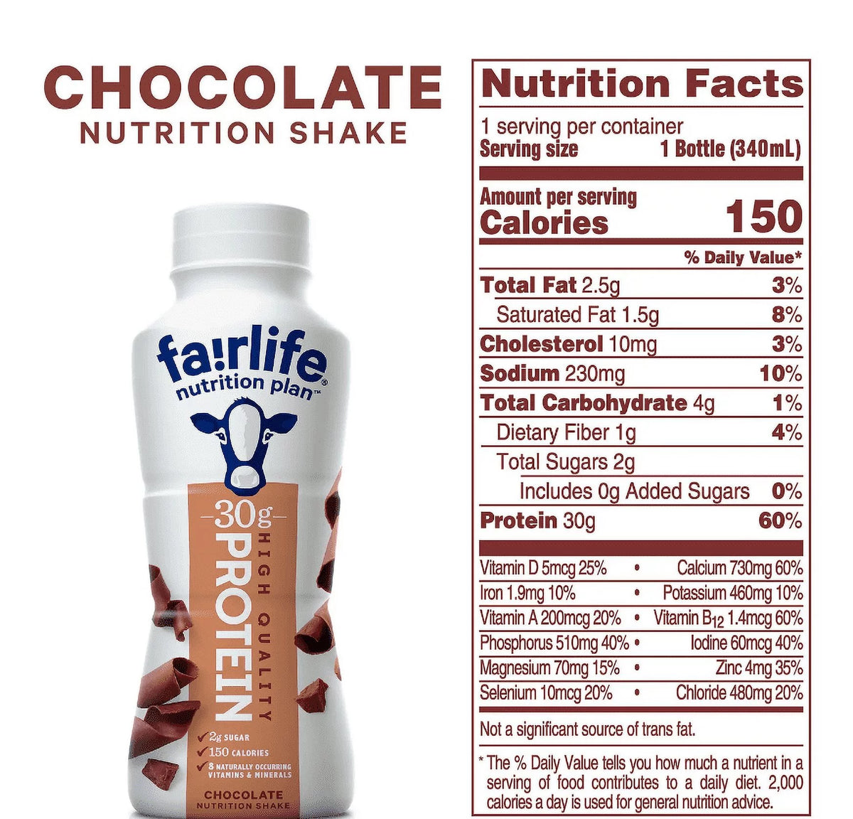 Chocolate Protein Shake, 30 g Protein, 11.5 fl. oz., 12 pk. D29849