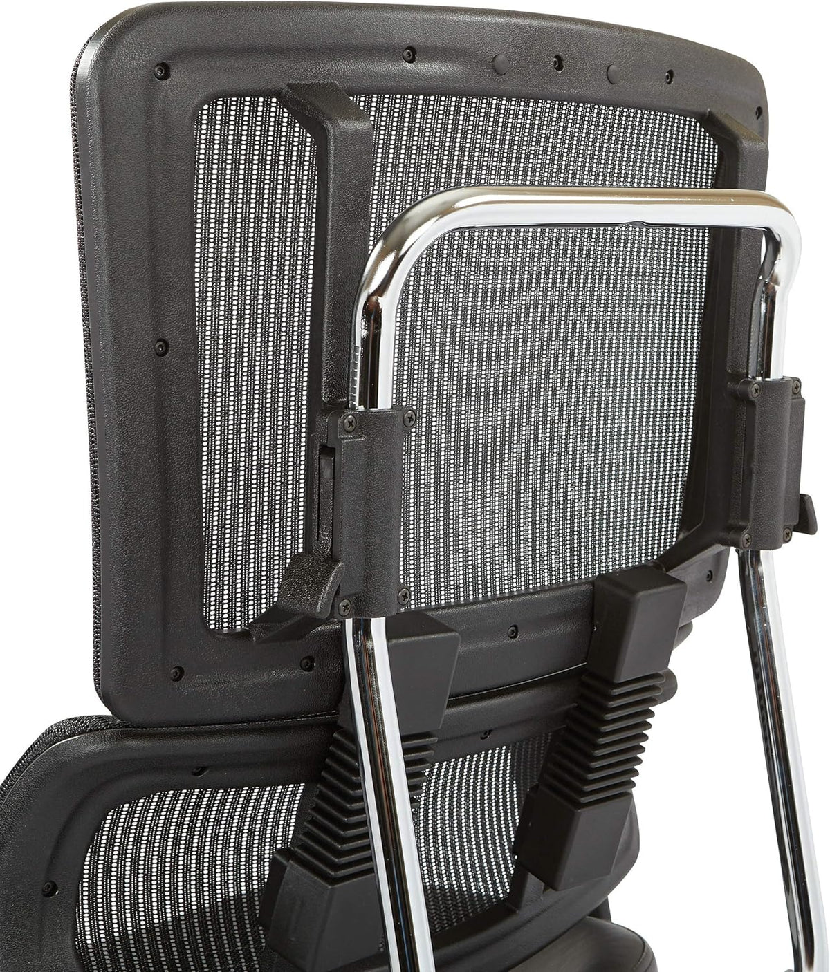 Black Mesh Back Managers Chair with Polished Aluminum Base E23702