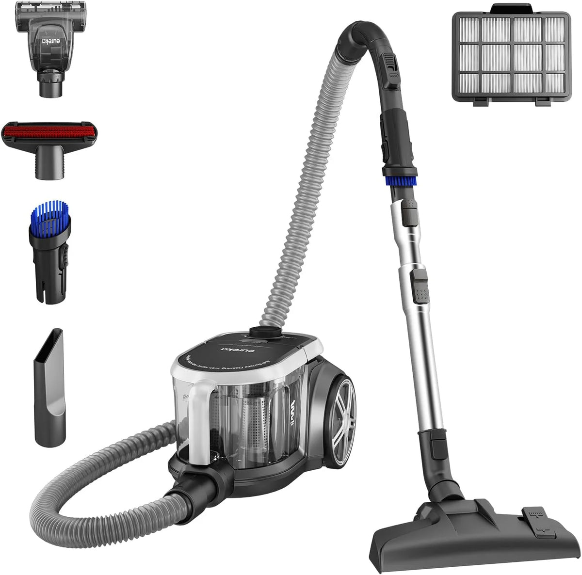 Bagless Pet Canister Vacuum Cleaner with HEPA Filter A336295