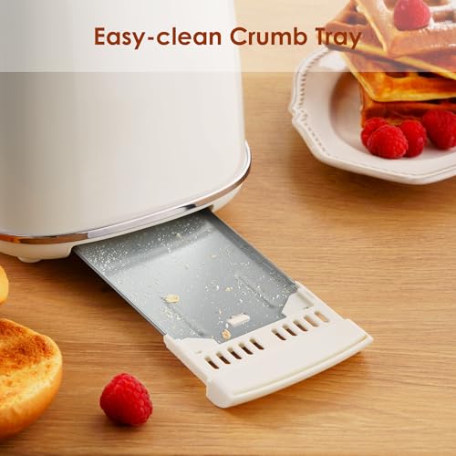 2 Slice Retro Stainless Steel Toaster with Extra Wide Slot A6166