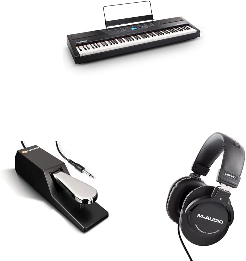 88 Key Digital Piano Keyboard with Hammer Action Weighted Keys B83321