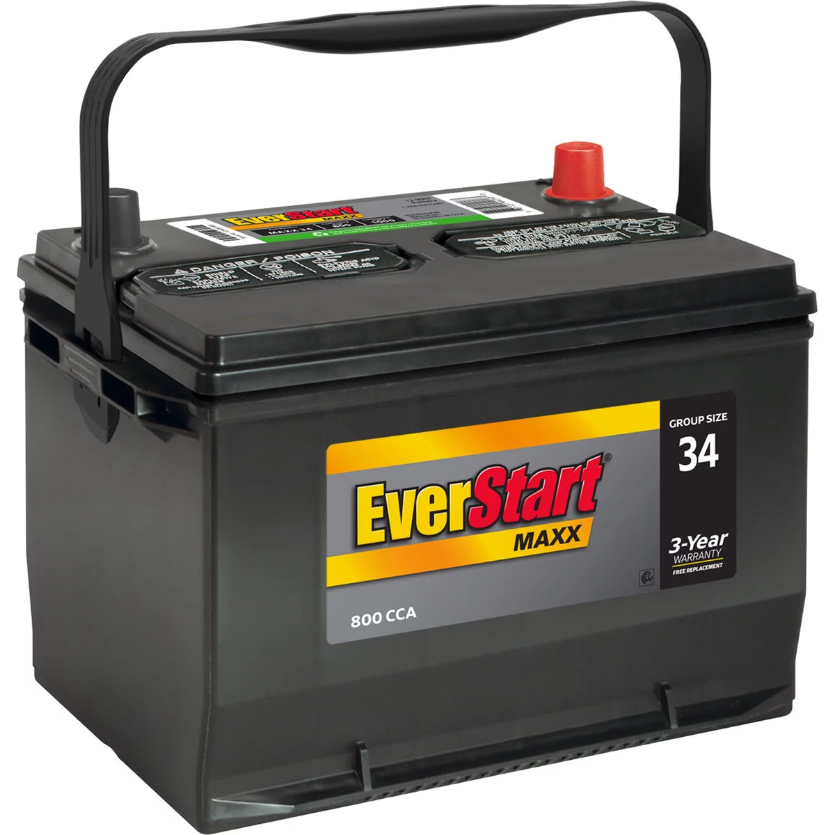 Group Size 34 12 Volt 800 CCA Lead Acid Automotive Battery E7829