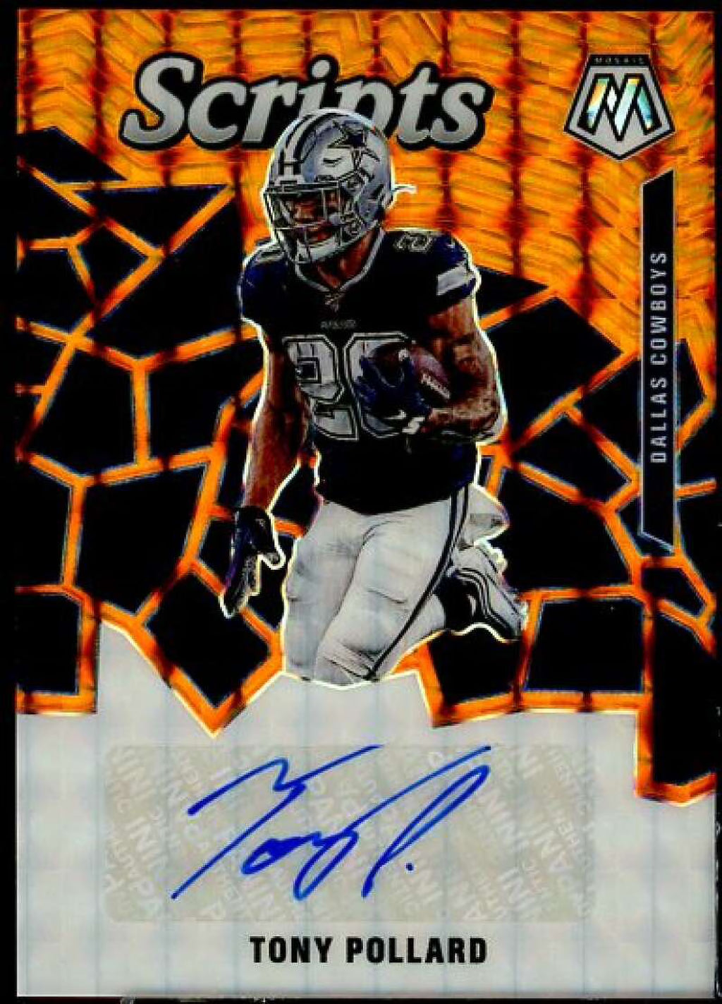 2020 Panini Mosaic Scripts Orange Card #25 I9221
