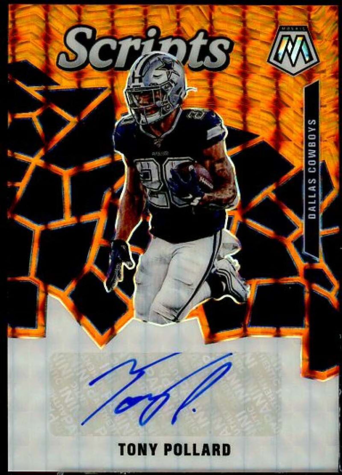2020 Panini Mosaic Scripts Orange Card #25 I9221