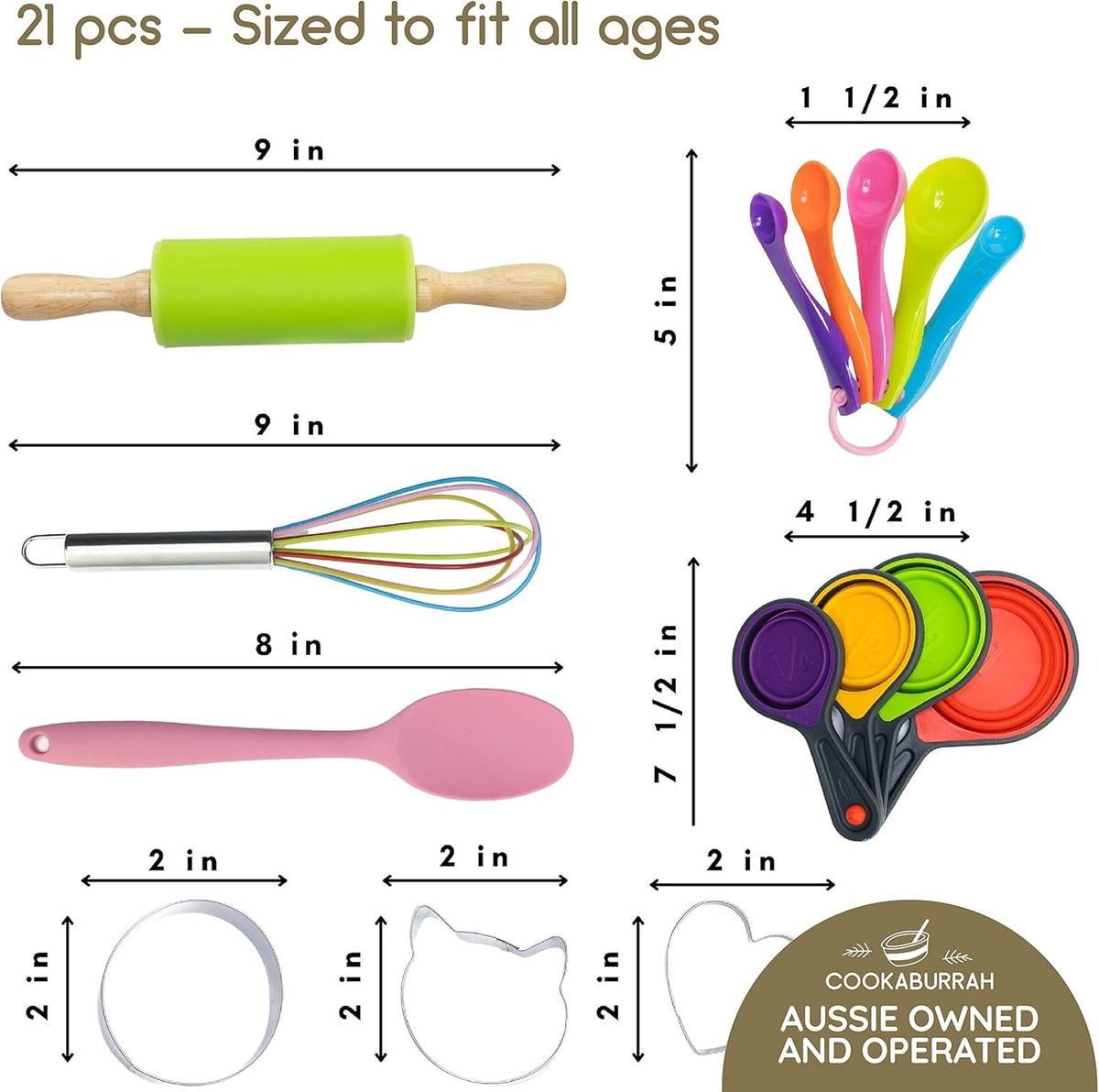 Kids 21 Piece Cookware Set with Storage Case J941895