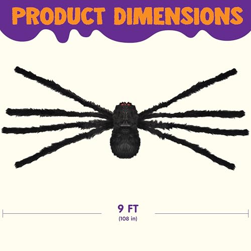 9 Ft Halloween Spider Outdoor Decorations B9204