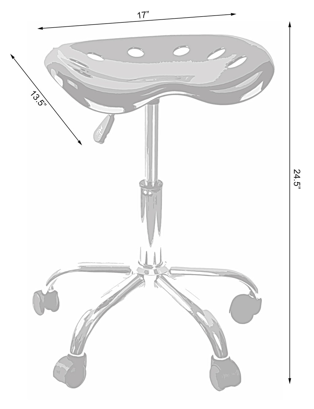 Gray Tractor Seat Swivel Chair with Adjustable Height and Casters C975