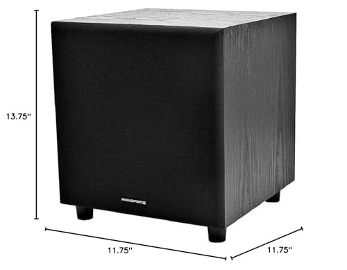 60-Watt Powered Subwoofer 8 Inch Black O138109