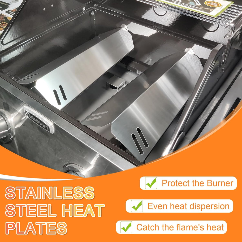 Stainless Steel Heat Plates for 2-Burner Gas Grill, 2-Pack D529654