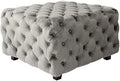 Gray Velvet Square Ottoman R26431