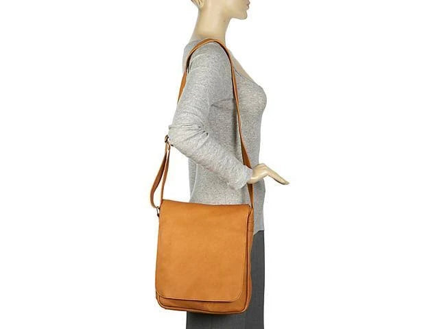 Tan Leather Over-Shoulder Flap Bag L44932