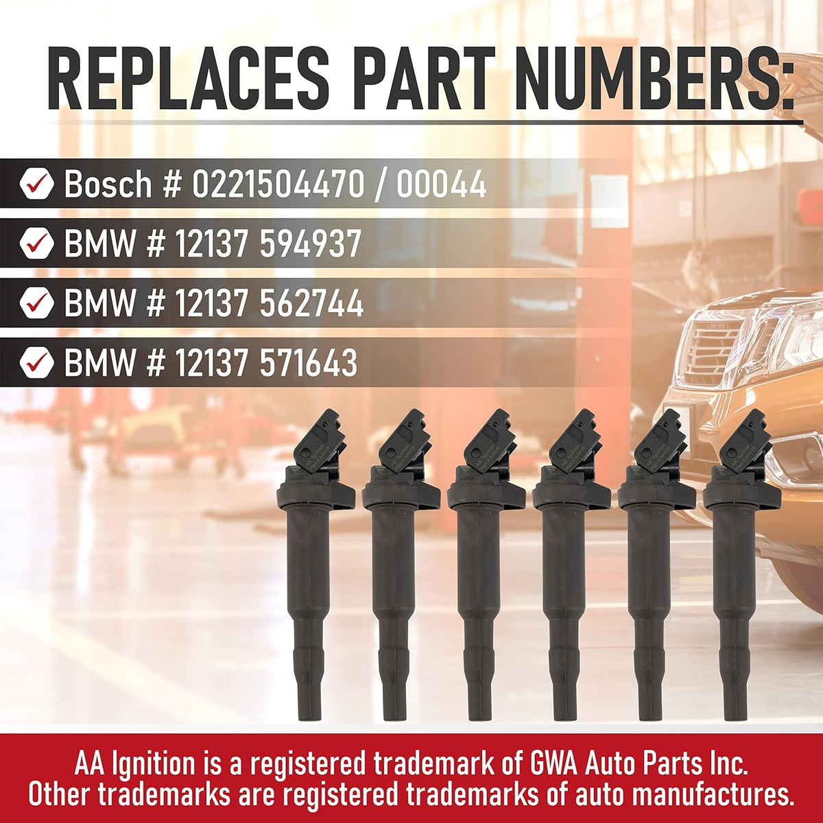 Ignition Coil Pack Set of 6 E454534
