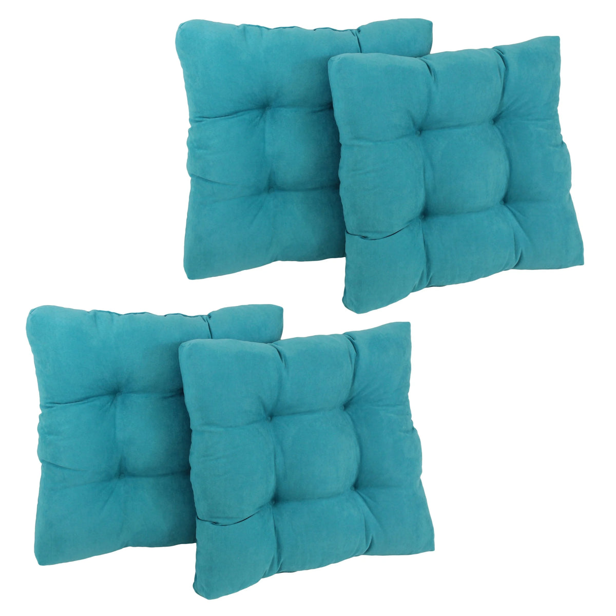 Sage Green Microsuede Tufted Dining Chair Cushions, Set of 2 U21013