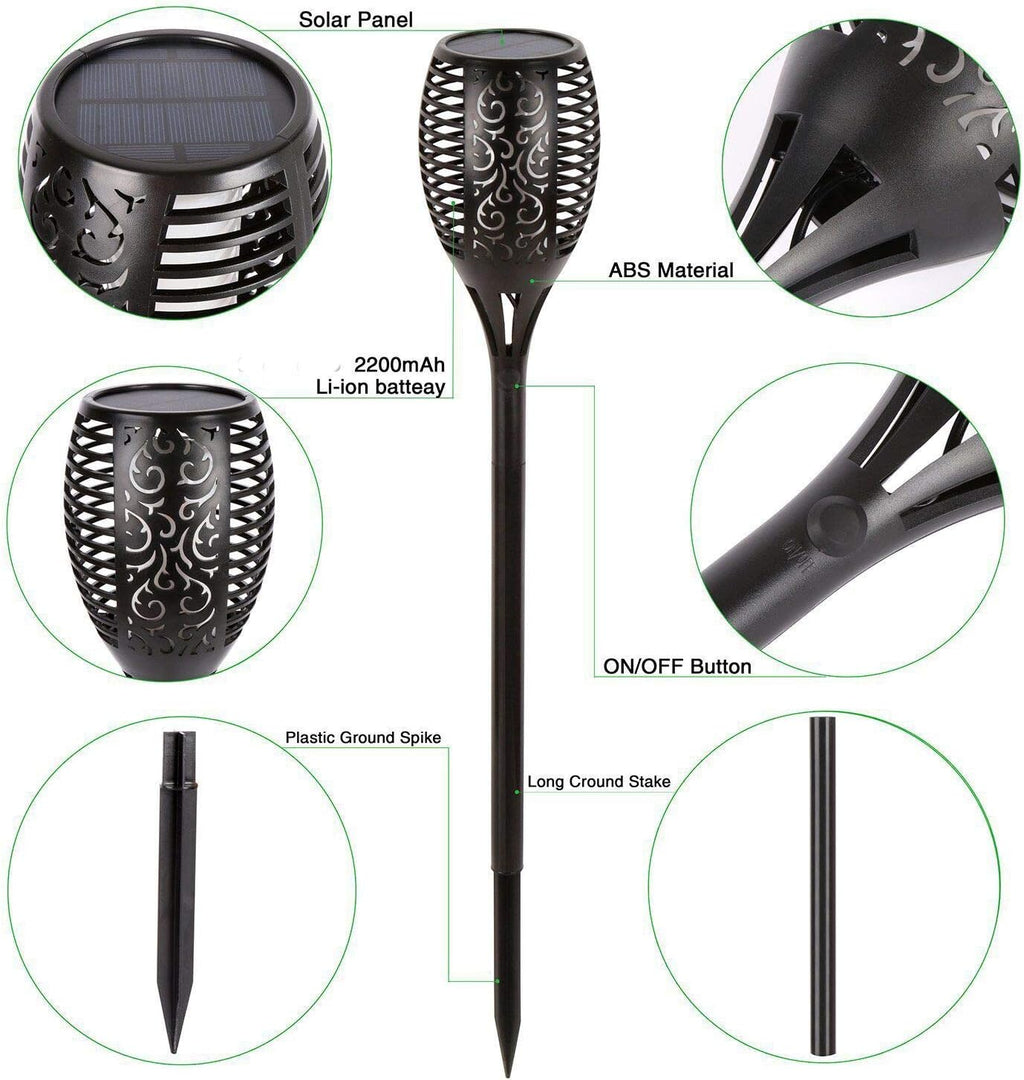 43 LED Solar Torch Lights (6 Pack) J926243