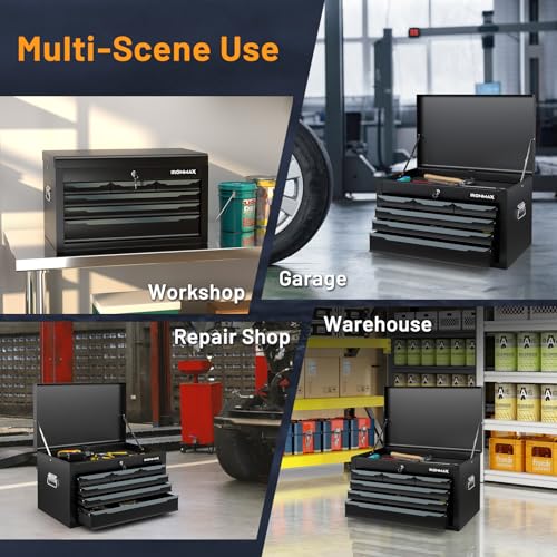 5-Drawer Rolling Steel Tool Chest with Lockable Wheels W602221