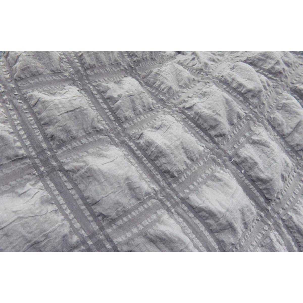 Grey Oversized Waffle Comforter 3 PC Set Full/Queen F377