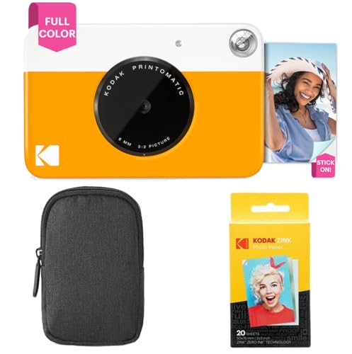 Full-Color Instant Print Camera Starter Bundle with Carrying Case and 20pk Photo Paper A776