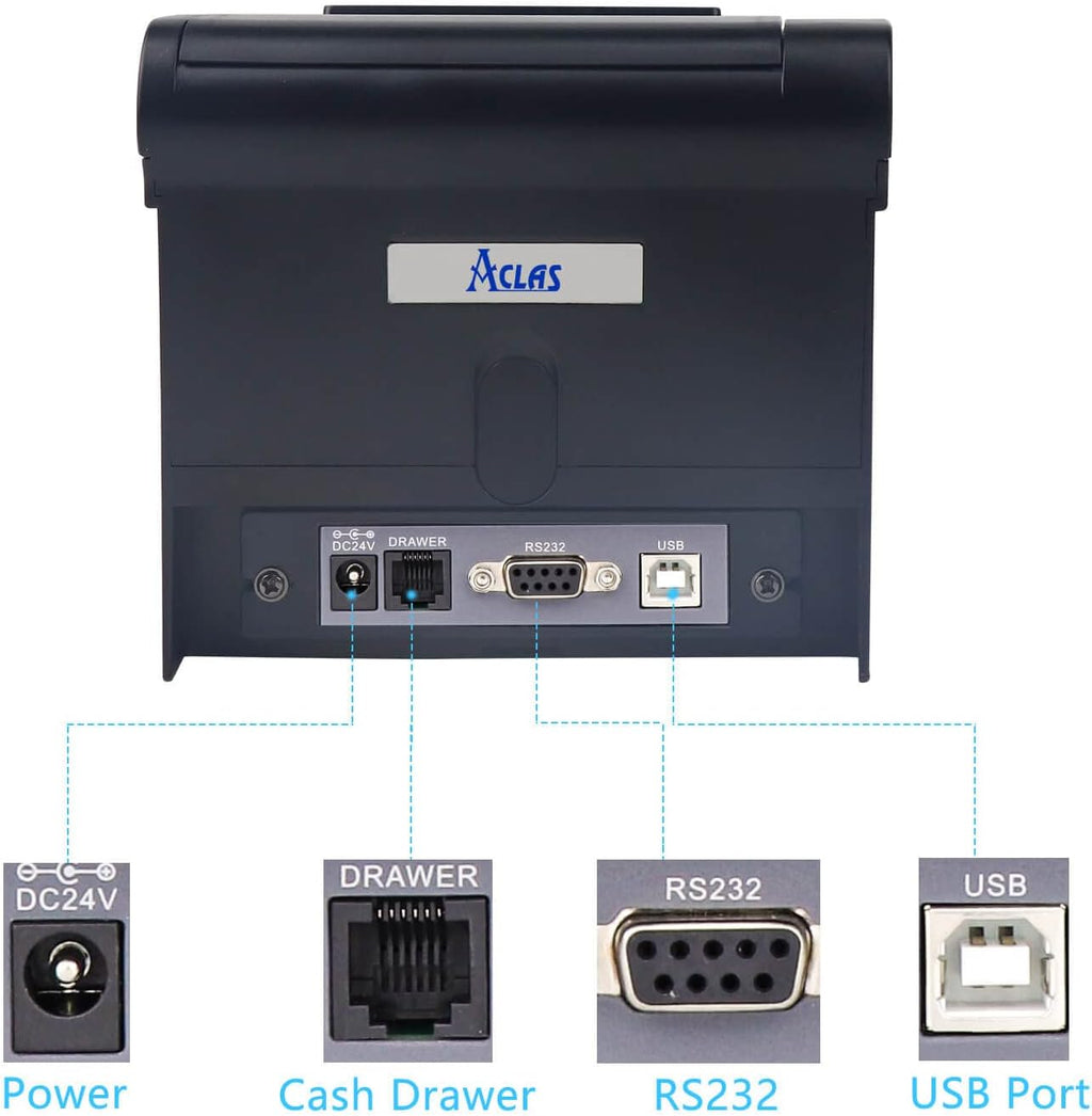 3'1/8 Direct Thermal Receipt Printer 80mm USB Port D5053