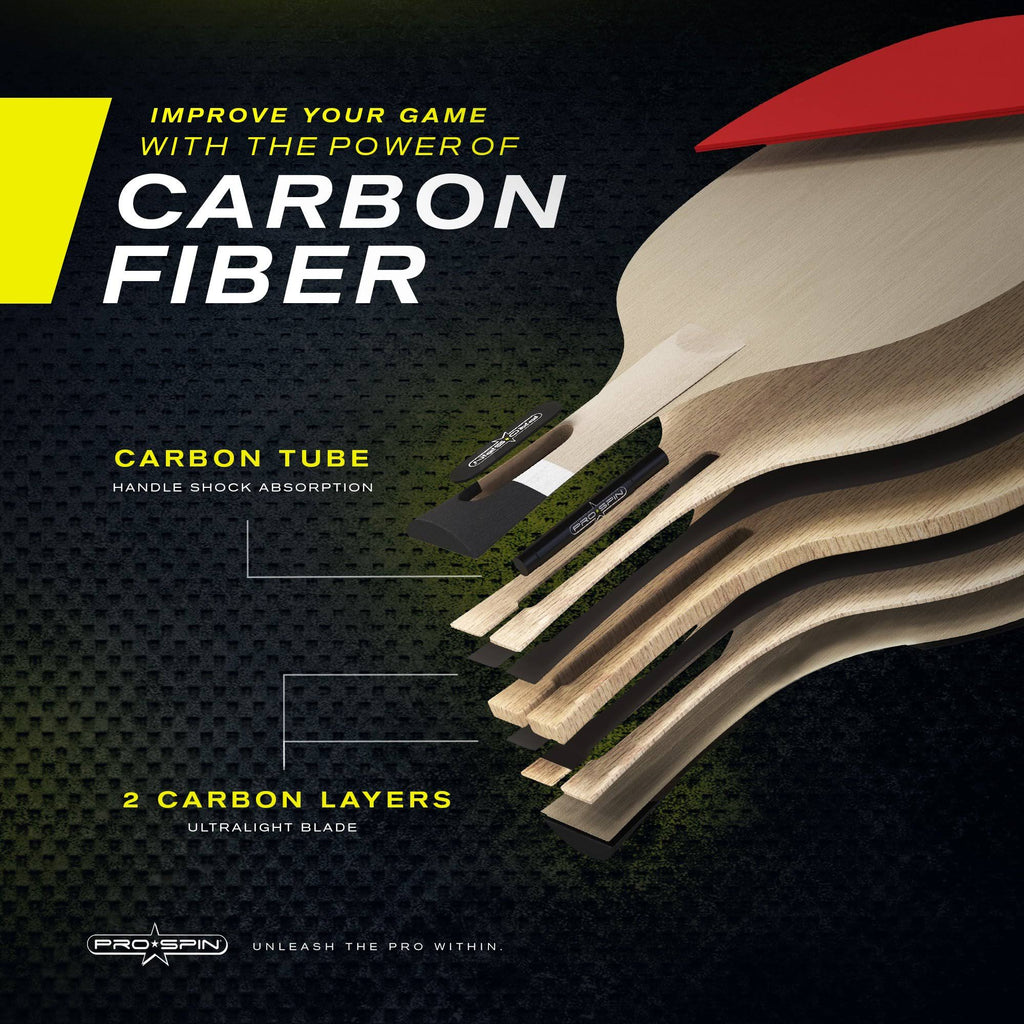 Carbon Table Tennis Racket 2 Pack B12571