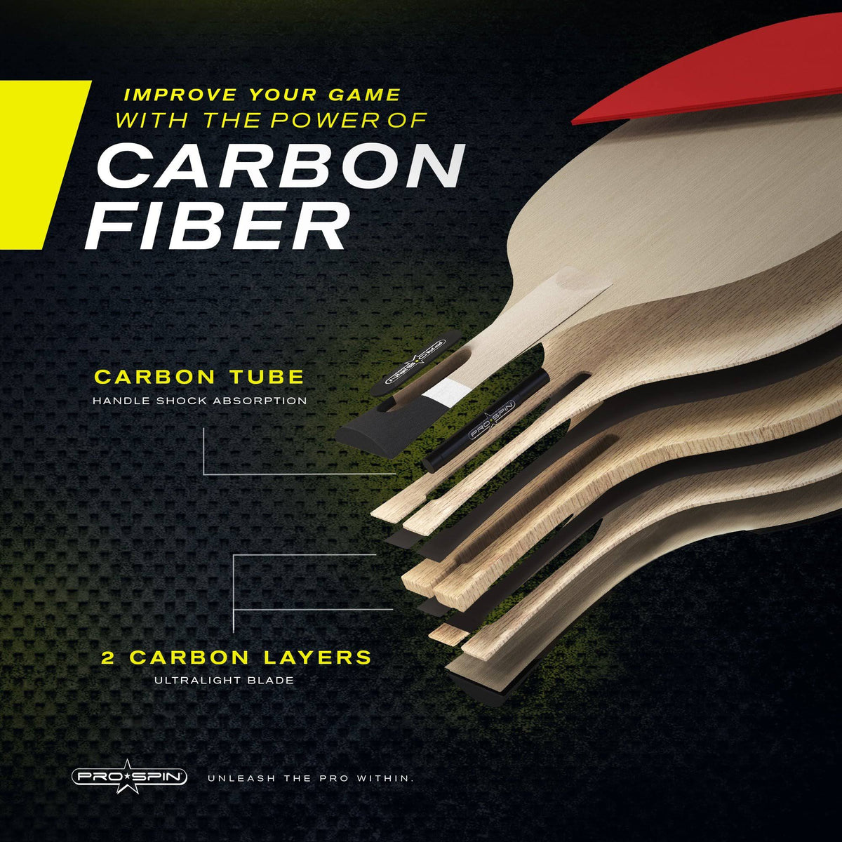 Carbon Table Tennis Racket 2 Pack B12571