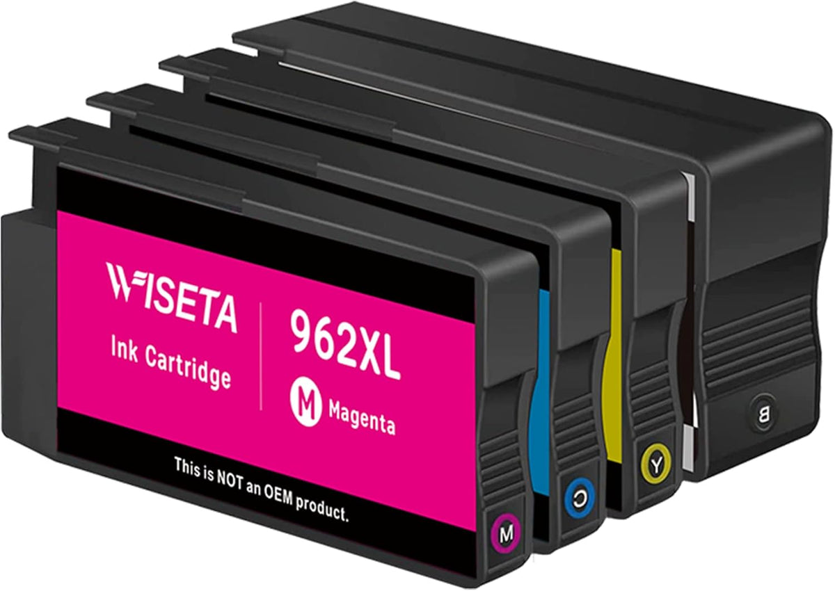 HP 962 962XL Black and C/M/Y Ink Cartridge 4-Pack Remanufactured for OfficeJet Pro 9010 Series C95860