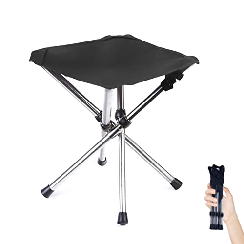 Portable Camping Stool with Side Pocket 12.5in Foldable D841