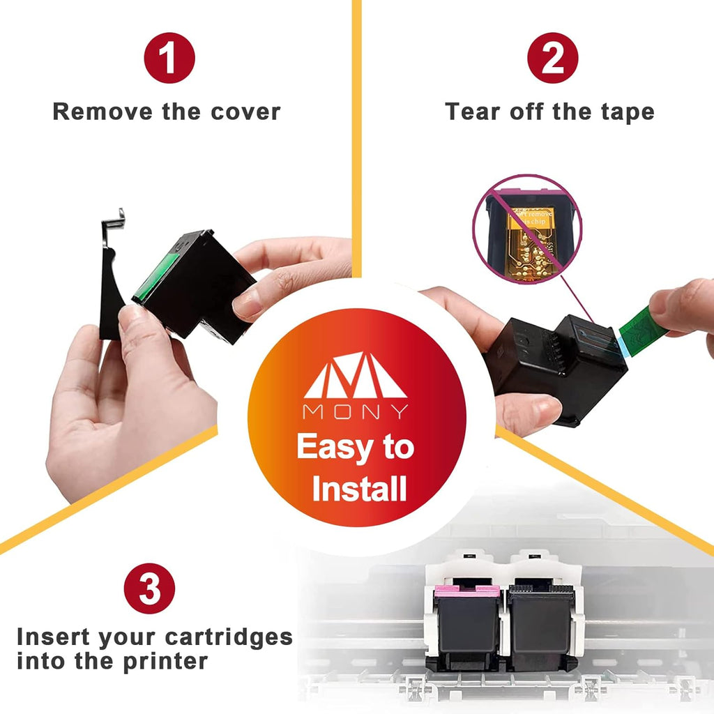HP 61 61XL 2 Pack Black Remanufactured Ink Cartridges A412