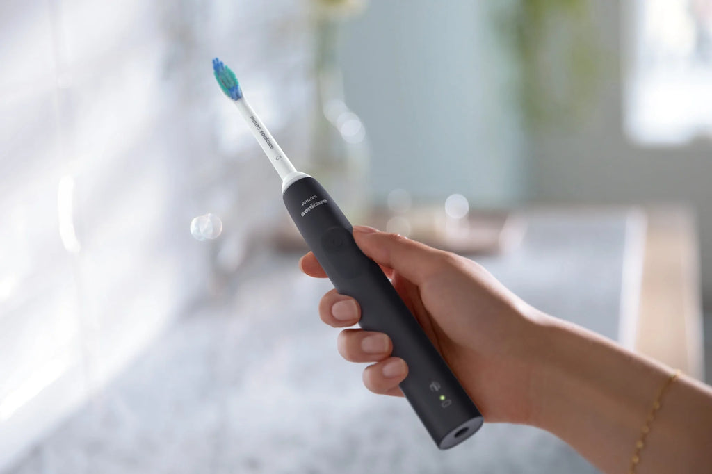Rechargeable Electric Toothbrush with Pressure Sensor, Black P7472