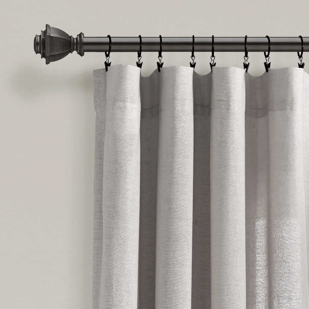 Gray Linen Window Curtain V720