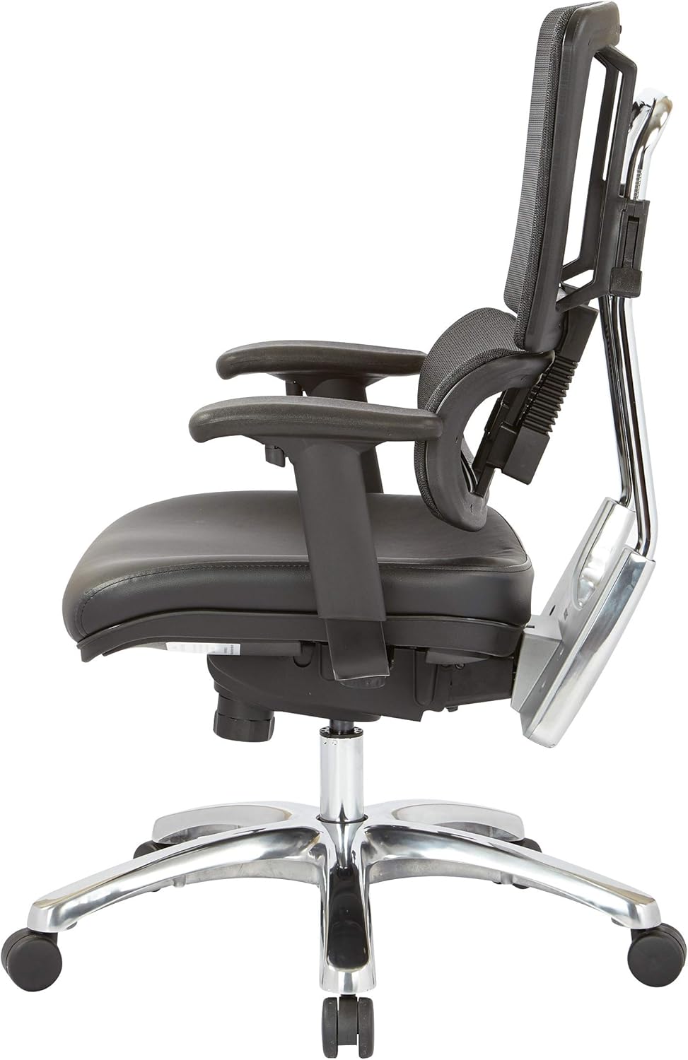 Black Mesh Back Managers Chair with Polished Aluminum Base E23702