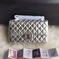 Silver Medium Size Lambskin Leather Flap Bag X95052