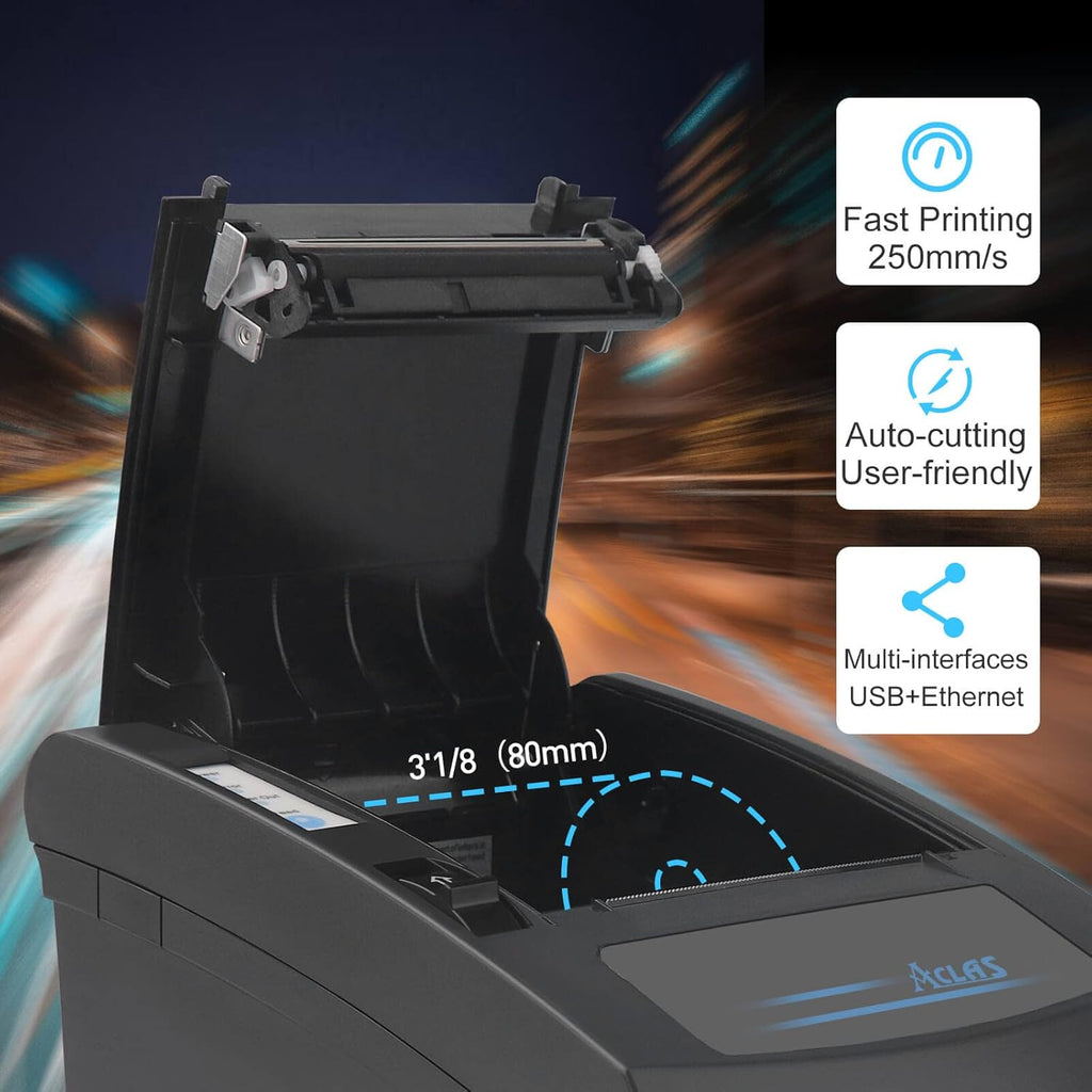 3'1/8 Direct Thermal Receipt Printer 80mm USB Port D5053