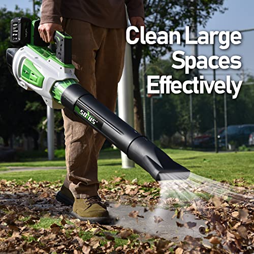 40V 135MPH 530CFM 5 Speeds Cordless Leaf Blower with 3 Tube Nozzle C589