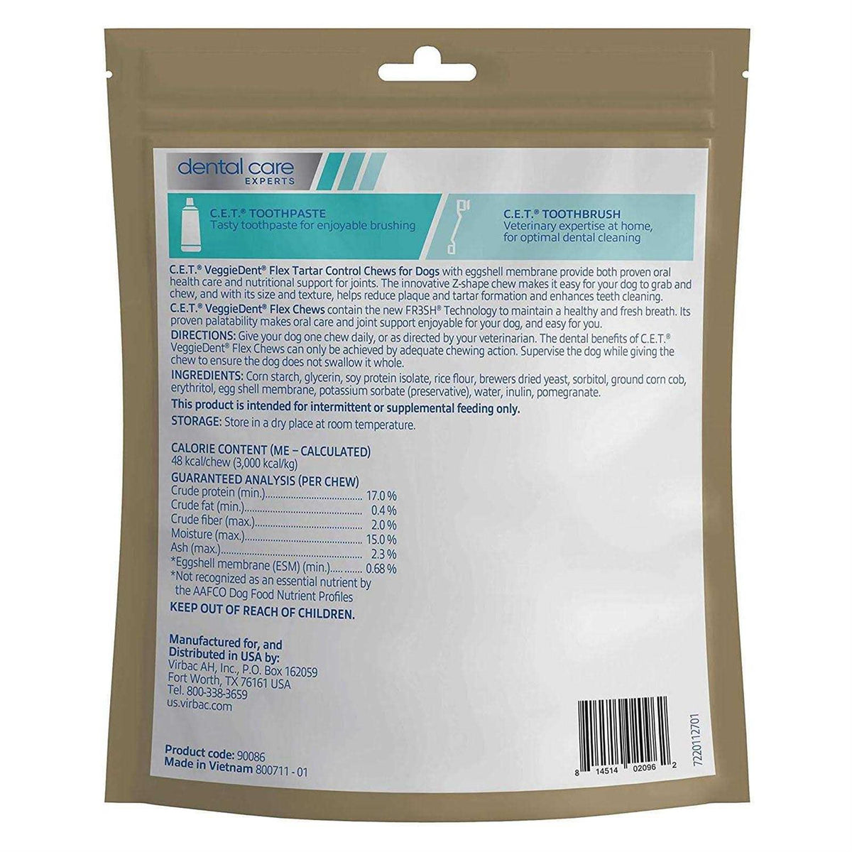 VeggieDent Tartar Control Chews Dogs P808993