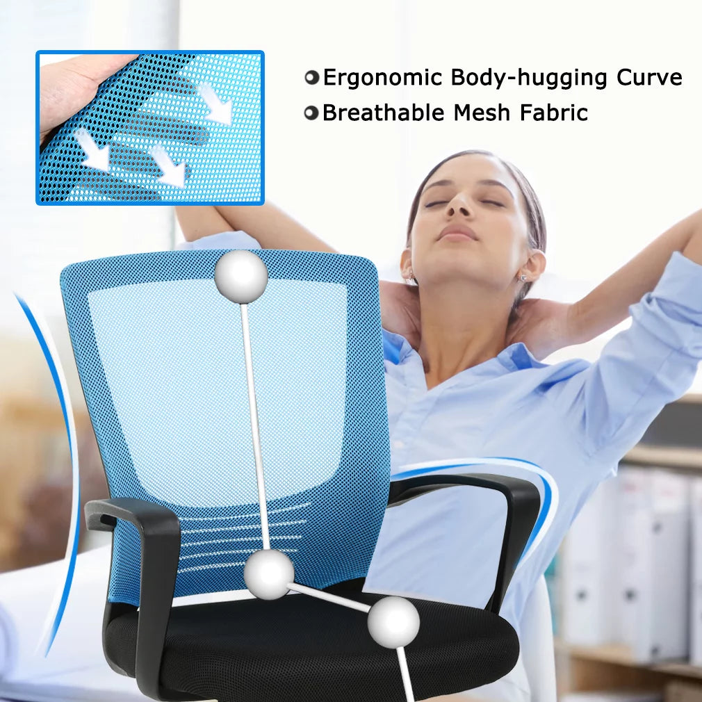 Blue Mesh Ergonomic Office Chair G98239
