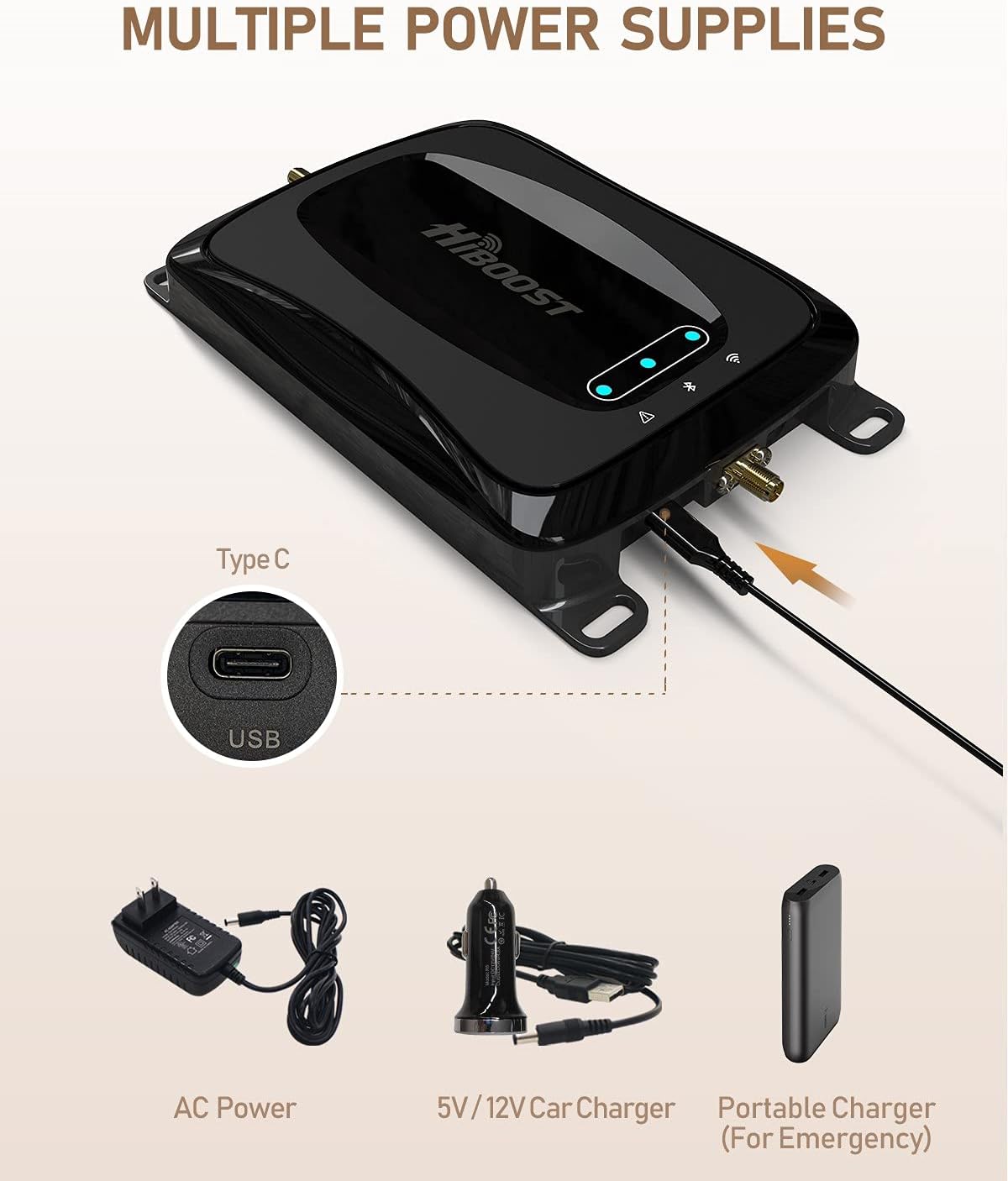 Cell Signal Booster for RV with Omni-Directional Roof Antenna B8642